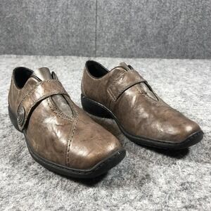 Rieker Antistress Loafers Women's Size 7-7.5 Brown Leather Slip On Comfort Shoes